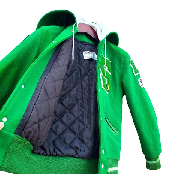 Varsity Letterman Jacket Girls Drill Dance Team Green Wool Alyssa Size Small - Picture 3 of 14